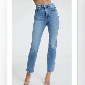 Good American Blue Curve Straight Jeans Size 2/26